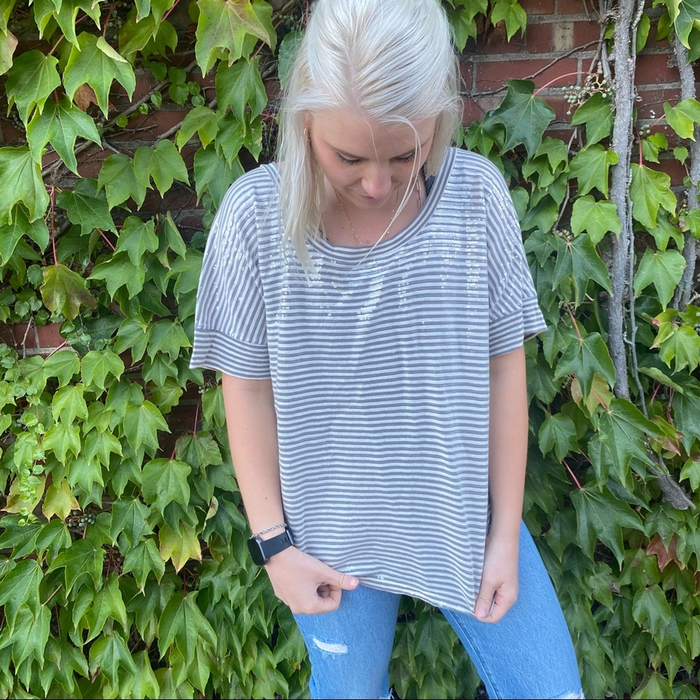 Fossil Sequin Basic Top - image 4